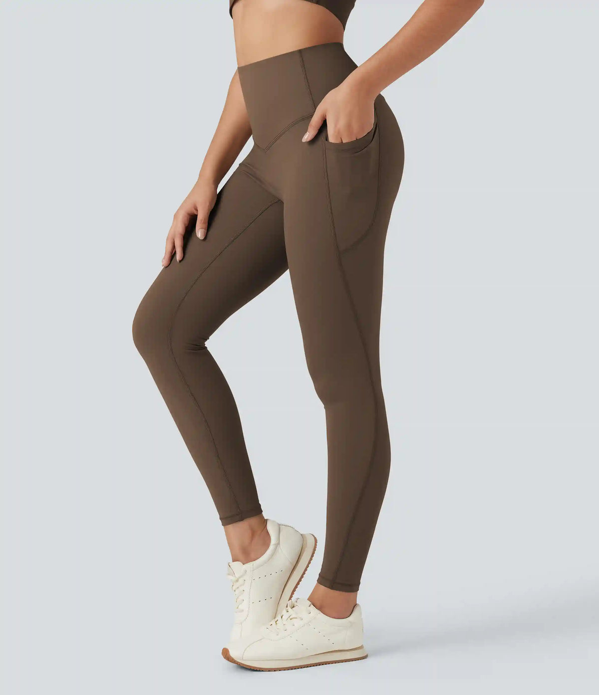 Halara Ultrasculpt™ Heat High Waisted Tummy Control Fleece Yoga Leggings with Pockets