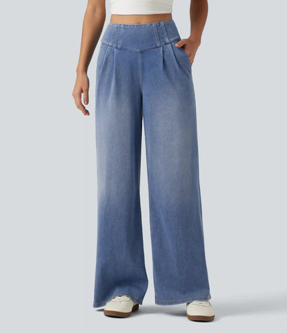 Halara Flex™ High Waisted Wide Leg Casual Jeans with Pockets