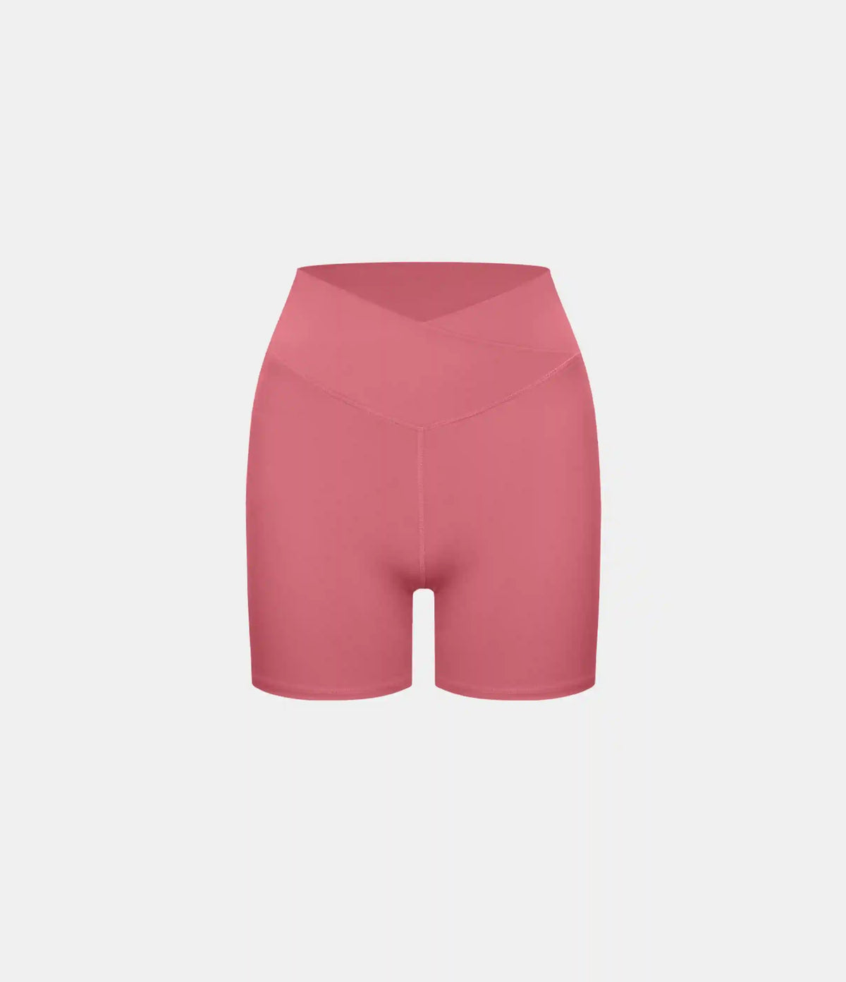 SoftlyZero™ Plush High Waisted Crossover Ruched Yoga Shorts 5''