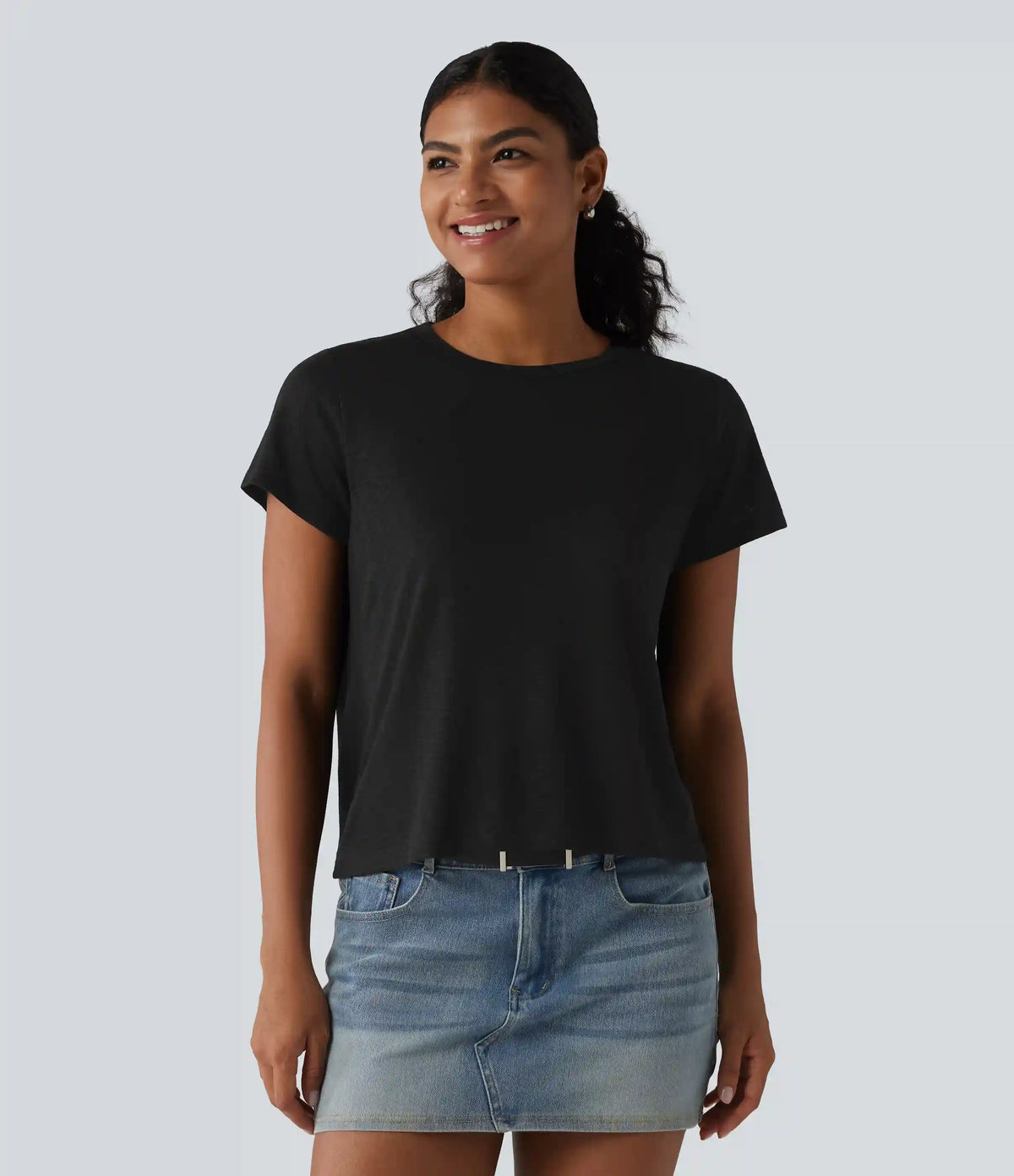 Round Neck Short Sleeve Casual T-Shirt