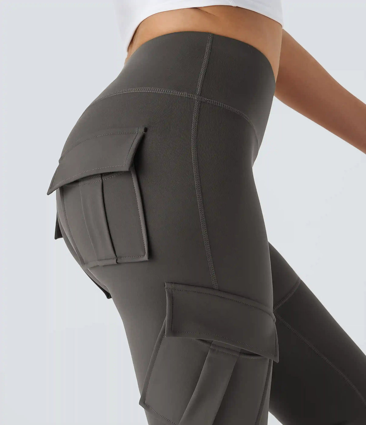 DayStretch High Waisted Cargo Pocket Skinny Yoga Leggings