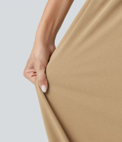High Waisted Waffle Casual Balloon Joggers with Pockets