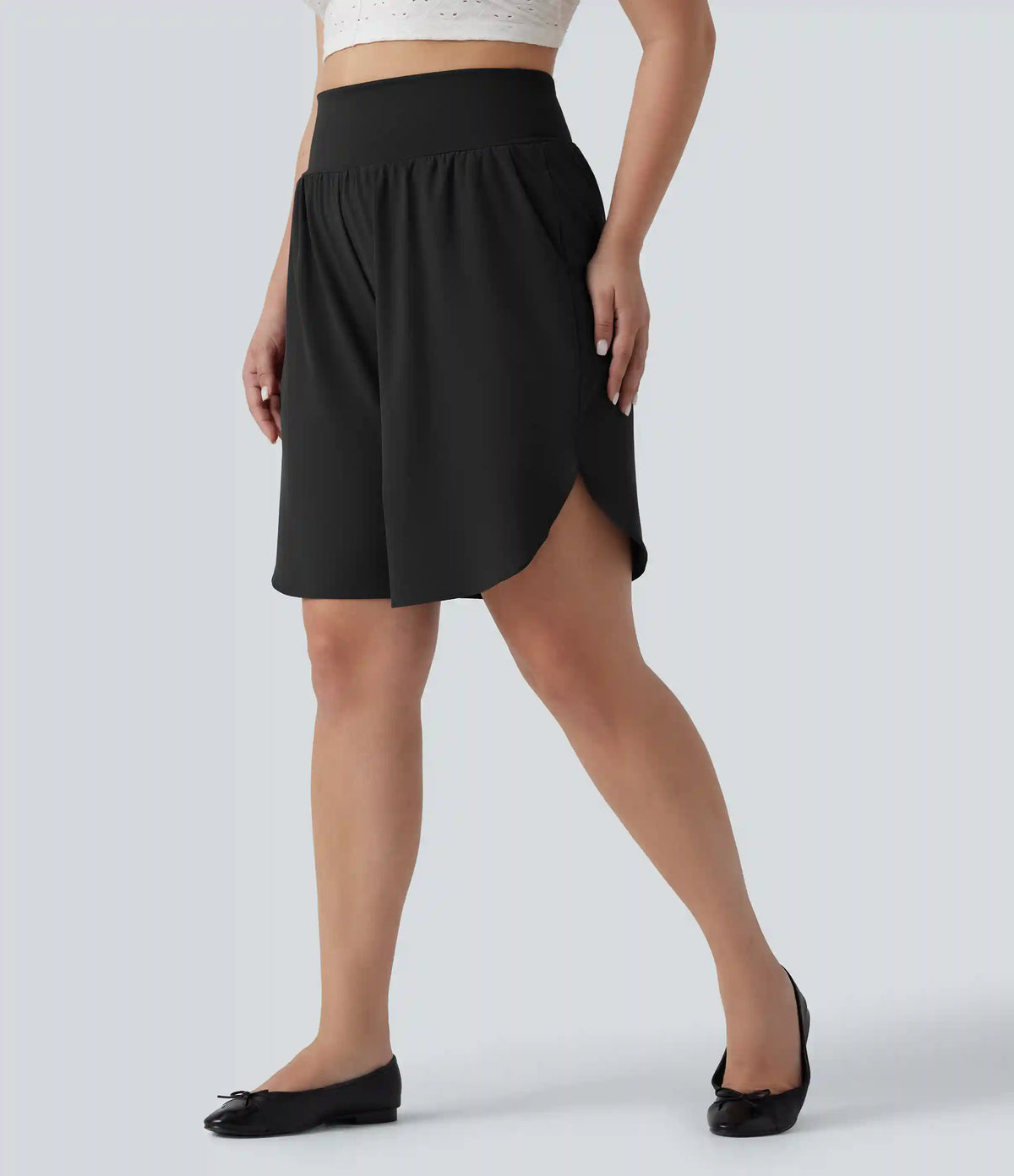 Plus Size Breezeful™ High Waisted Resort Shorts 8" with Pockets