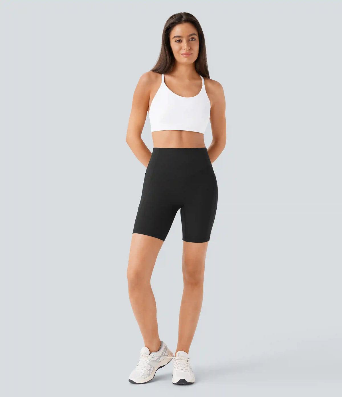 Halara UltraSculpt™ High Waisted Scrunch Butt Lifting Tummy Control Side Pocket Shaping Workout Biker Shorts 7''