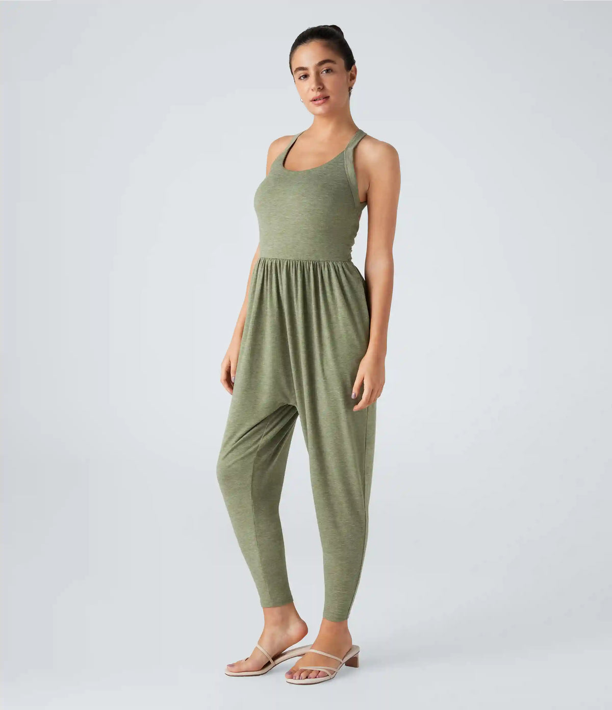 U Neck Pocket Harem Casual Jumpsuit-Easy Peezy Edition