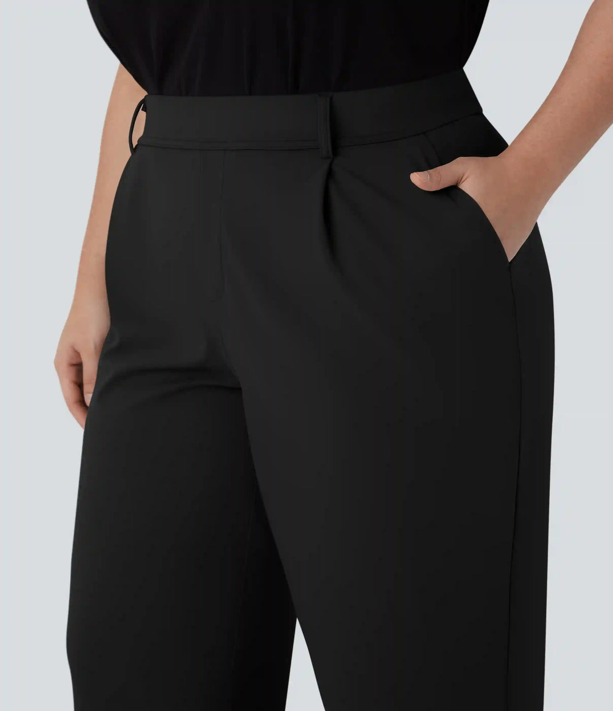 Halara Flex™ DayStretch High Waisted Ankle Length Tapered Work Plus Size Pants with Pockets