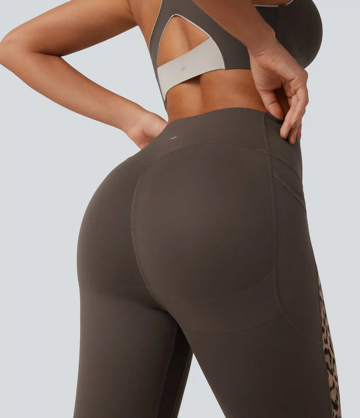 Halara UltraSculpt™ Leopard Print High Waisted Tummy Control Butt Lifting Yoga Leggings with Pockets