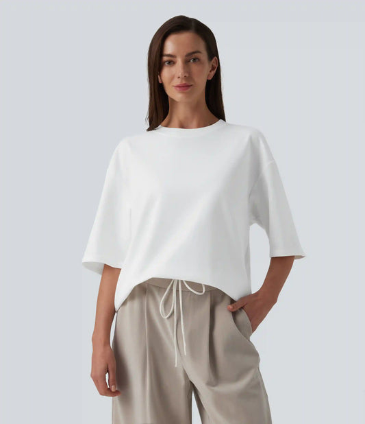 Round Neck Half Sleeve Oversize Casual T-Shirt