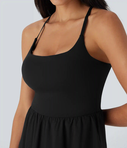 Breezeful™ High Low 2-Piece Flowy Midi Quick Dry Casual Dress with Pocket DD-F Cups