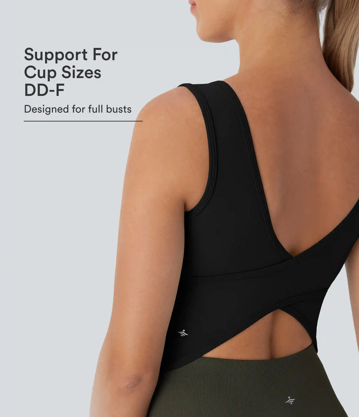 U Neck Crossover Dance Tank Top DD-F Cups