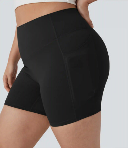 Plus Size Halara UltraSculpt™ High Waisted Tummy Control Shaping Training Biker Shorts 5'' with Pockets