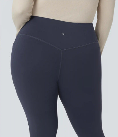 SoftlyZero™ Plush Thermal High Waisted Tummy Control Training Plus Size Legging with Pockets