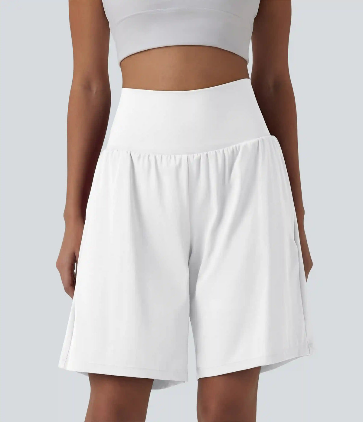 SoftlyZero™ Airy Super High Waisted 2-in-1 InstantCool Yoga Shorts 9" with Pockets