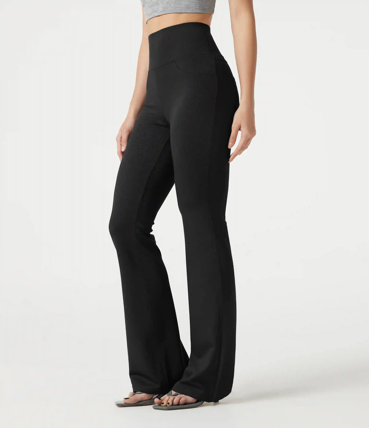 High Waisted Bootcut Casual Pants with Pockets