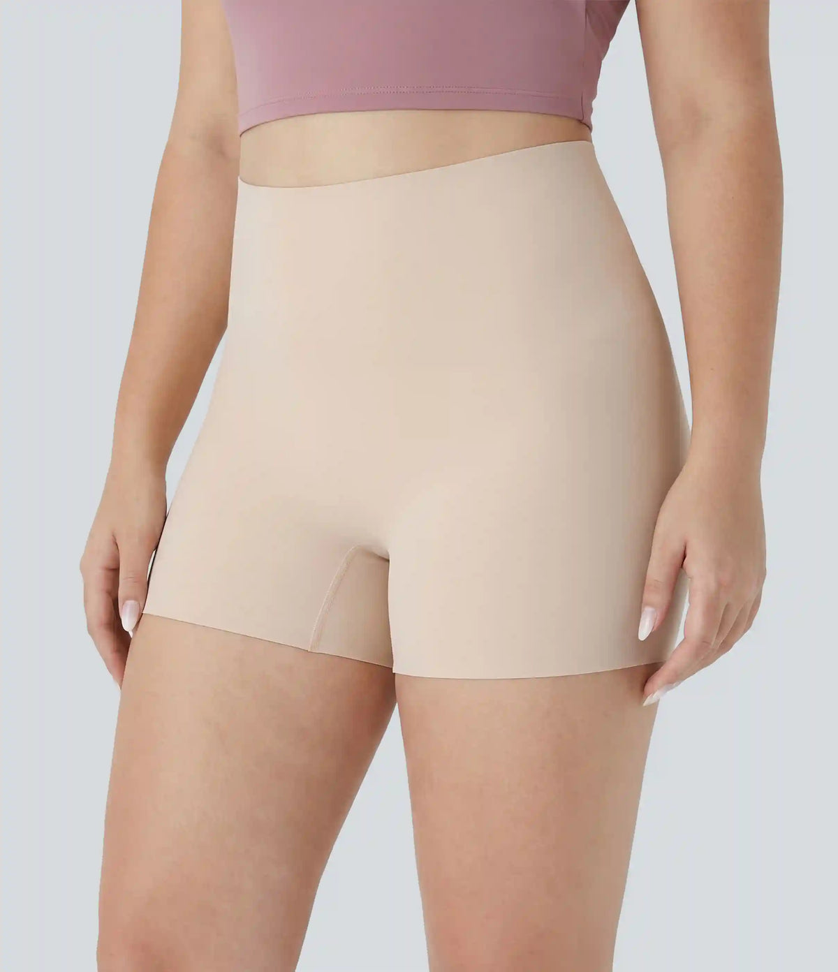 Plus Size High Stretch High Waisted Lounge Smooth Boy Shorts
