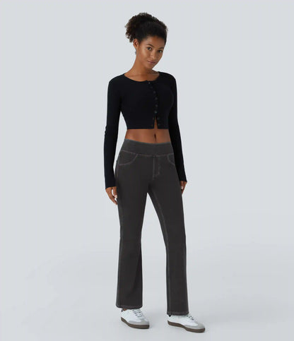 Halara Flex™ Low Rise Pockets Casual Bootcut Jeans