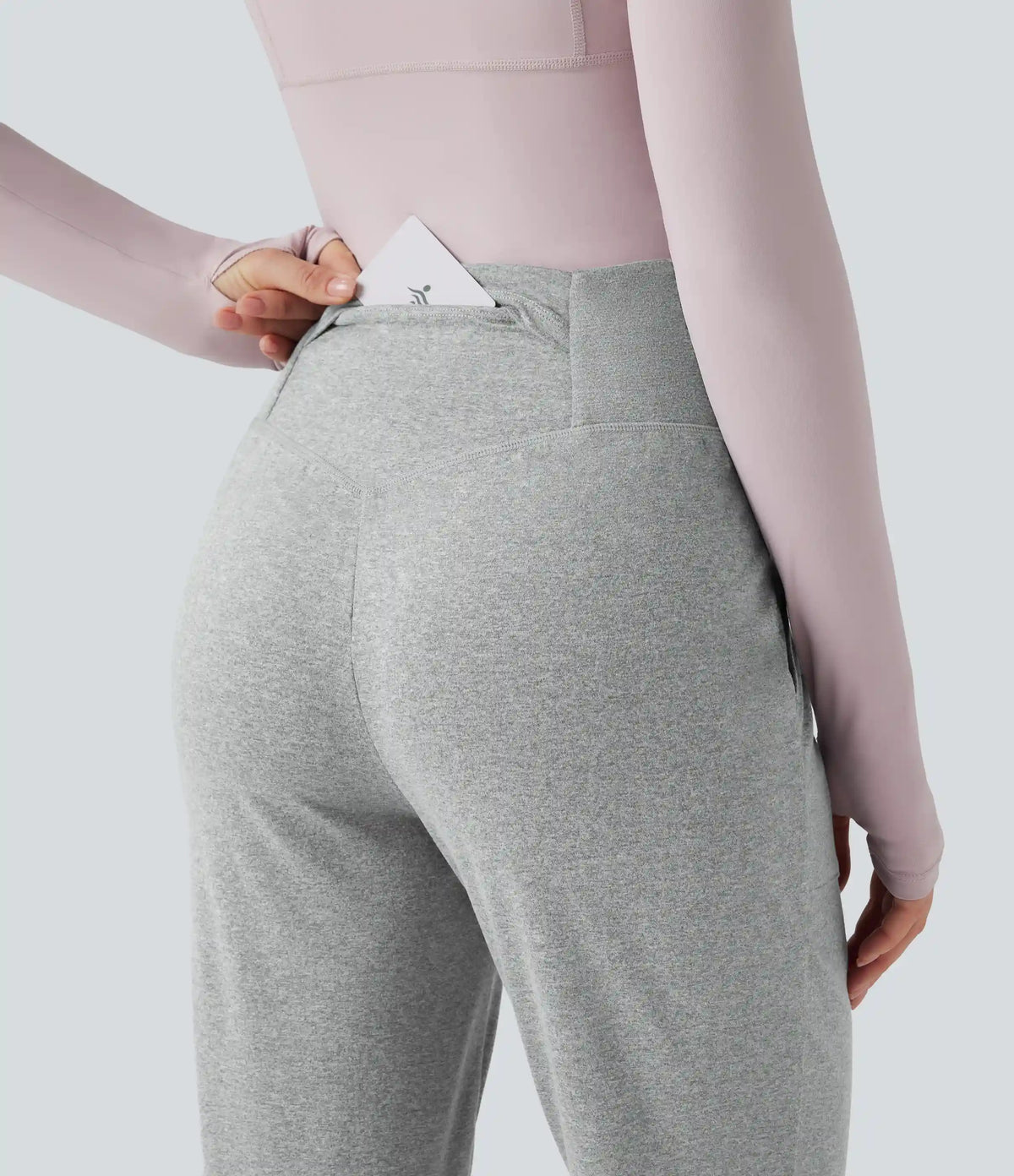 High Waisted Tapered Yoga Joggers with Pockets