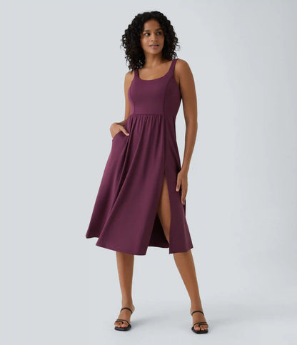 Padded Midi Casual Dress A-D Cups