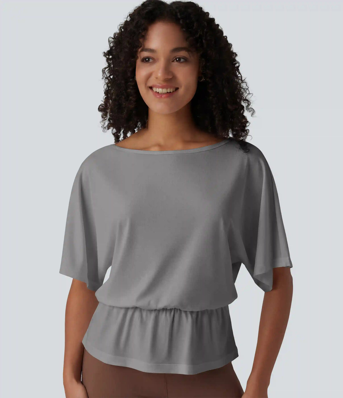 Boat Neck Half Sleeve Work T-Shirt