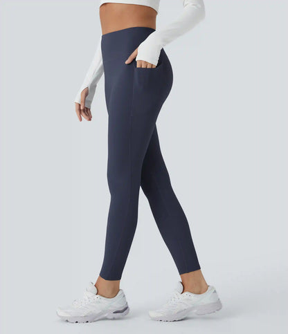 SoftlyZero™ Plush Thermal High Waisted Pocket Skinny 7/8 Yoga Leggings