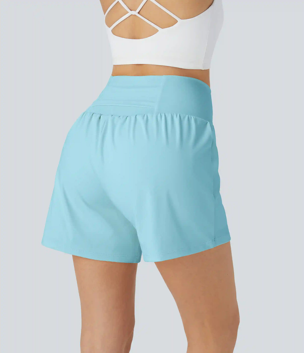 SoftlyZero™ Airy Super High Waisted 2-in-1 InstantCool Yoga Shorts 5'' with Pockets-Longer Length