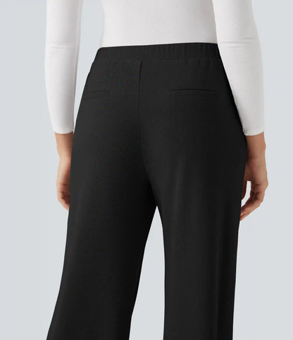 Halara Flex™ High-waisted Micro Waffle Work Baggy Pants with Pockets