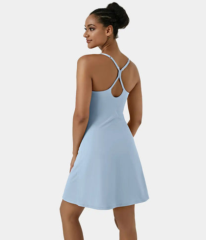 SoftlyZero™ Airy Cut Out 2-in-1 Pocket InstantCool Longer Active Dress