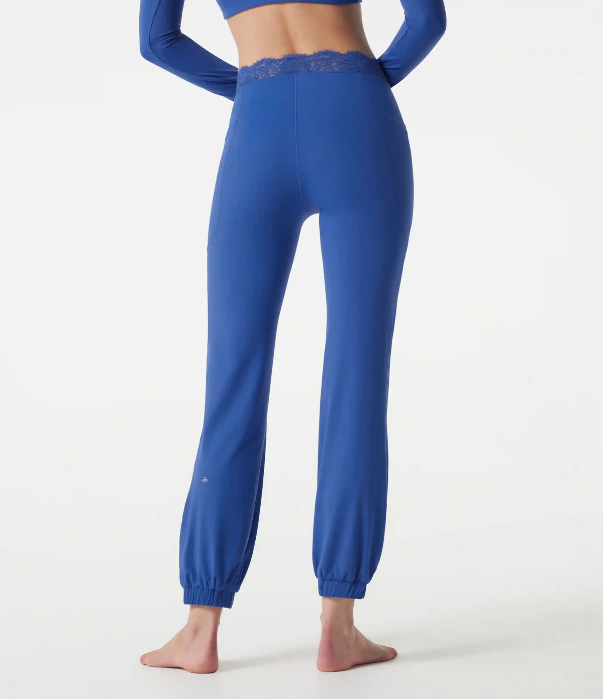 SoftlyZero™ High Waisted Contrast Lace Dance Balloon Joggers with Pockets