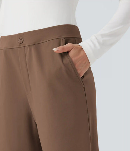 Halara Flex™ DayStretch Mid Rise Adjustable Pant Width Work Tapered Pants with Pockets