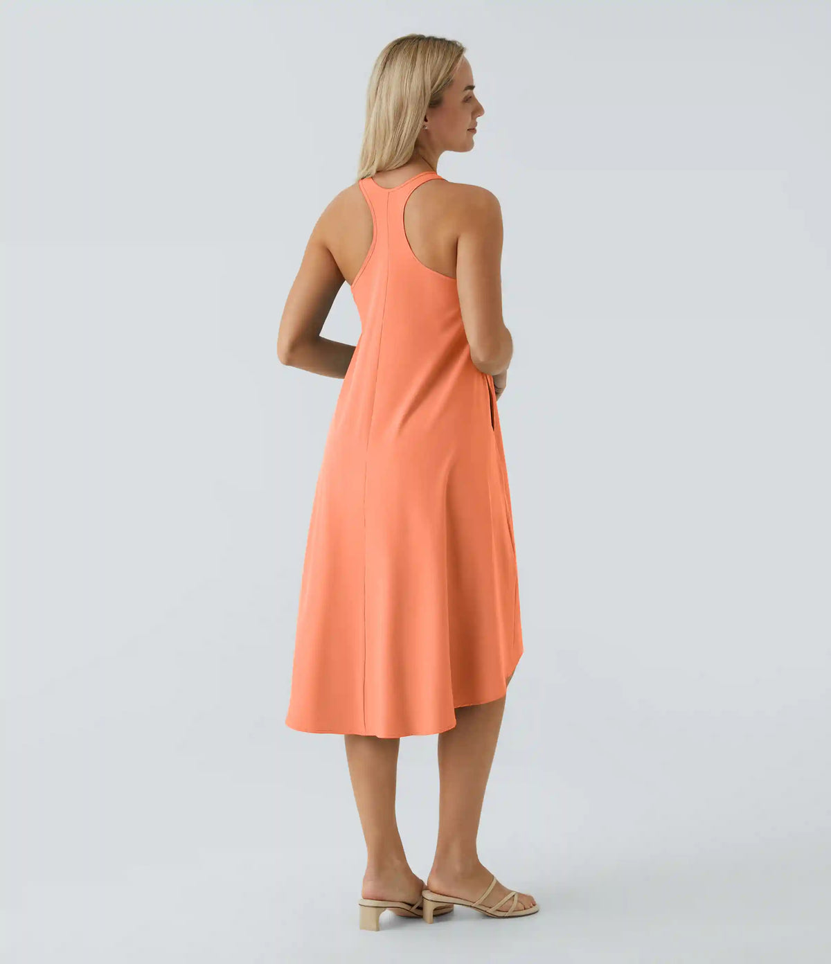 Breezeful™ RacerPocket High Low Flowy Midi Quick Dry Casual Dress