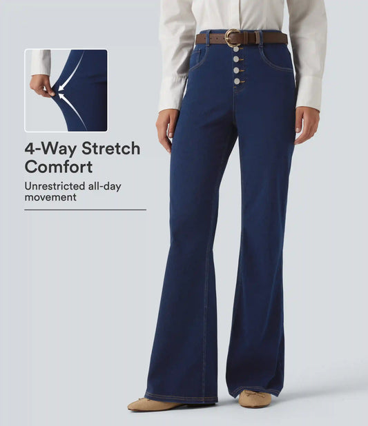 Halara Flex™ Mid Rise Flare Casual Jeans with Pockets