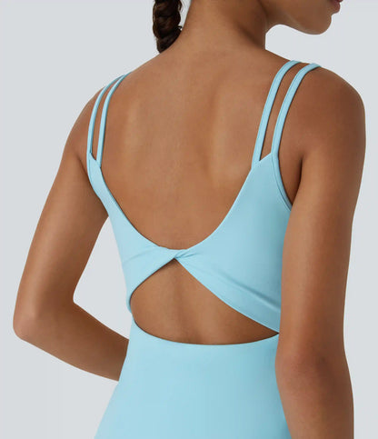 SoftlyZero™ Plush Double Straps 2-Piece Pocket Slip Dance Active Dress A-D Cups