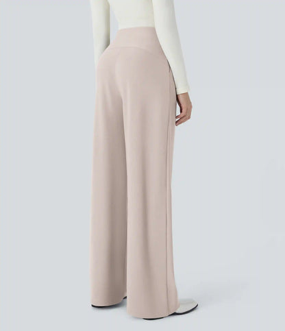 Halara Flex™ High Waisted Body Sculpt Waist-Slimming Pocket Wide Leg Micro Waffle Work Pants