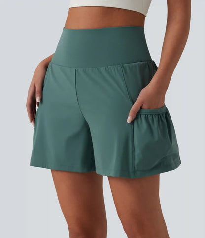SoftlyZero™ Airy High Waisted Tummy Control 2-in-1 InstantCool Workout Shorts 5'' with Pockets