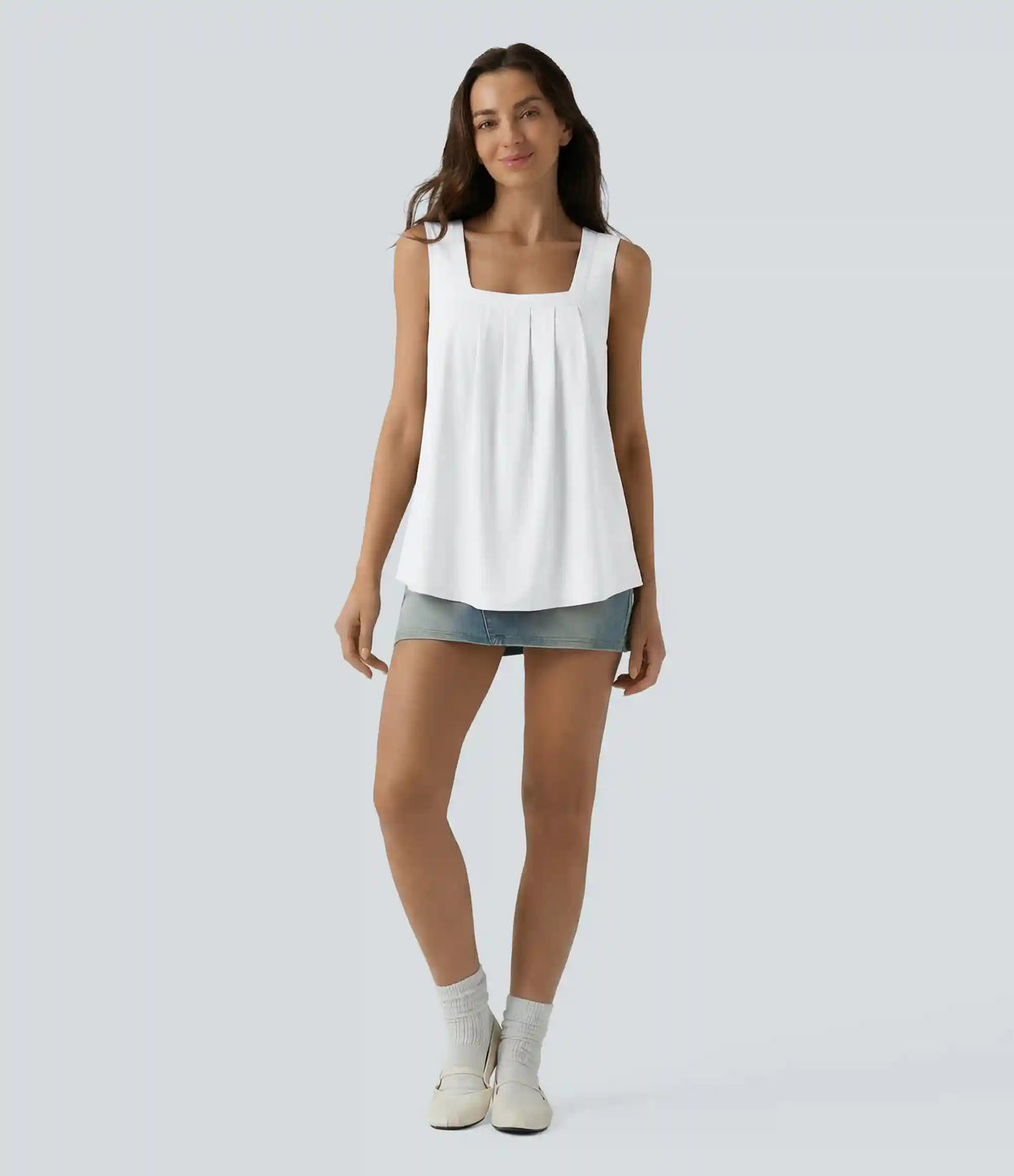 Square Neck Casual Tank Top