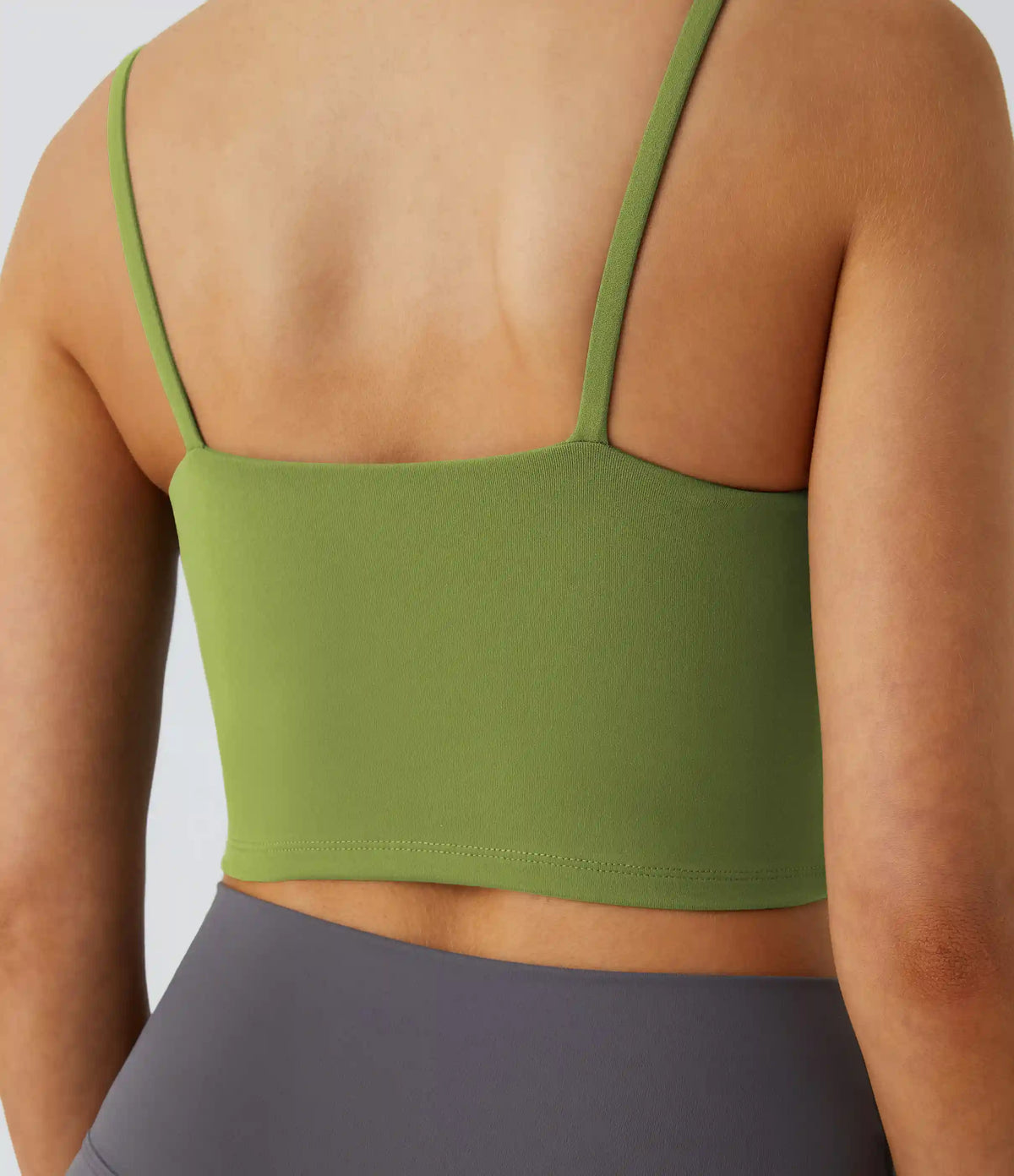 Basic Padded Workout Cropped Low Support Tank Top A-D Cups