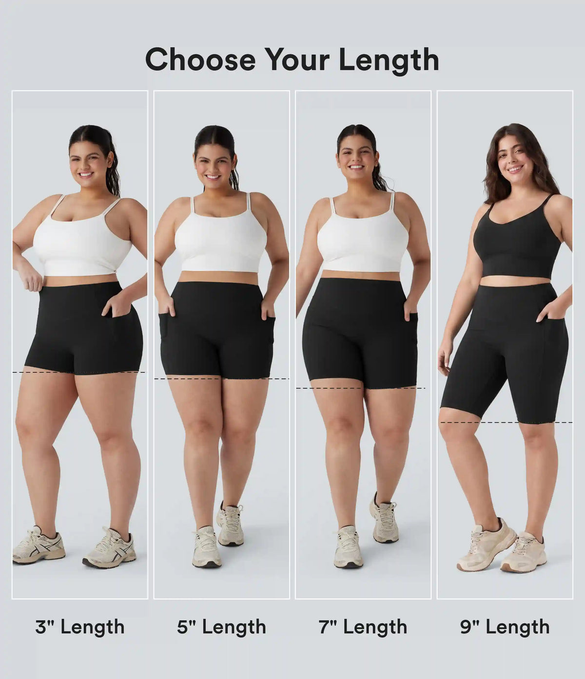 Plus Size Halara UltraSculpt™ High Waisted Scrunch Butt Lifting Tummy Control Shaping Training Biker Shorts 9'' with Pockets