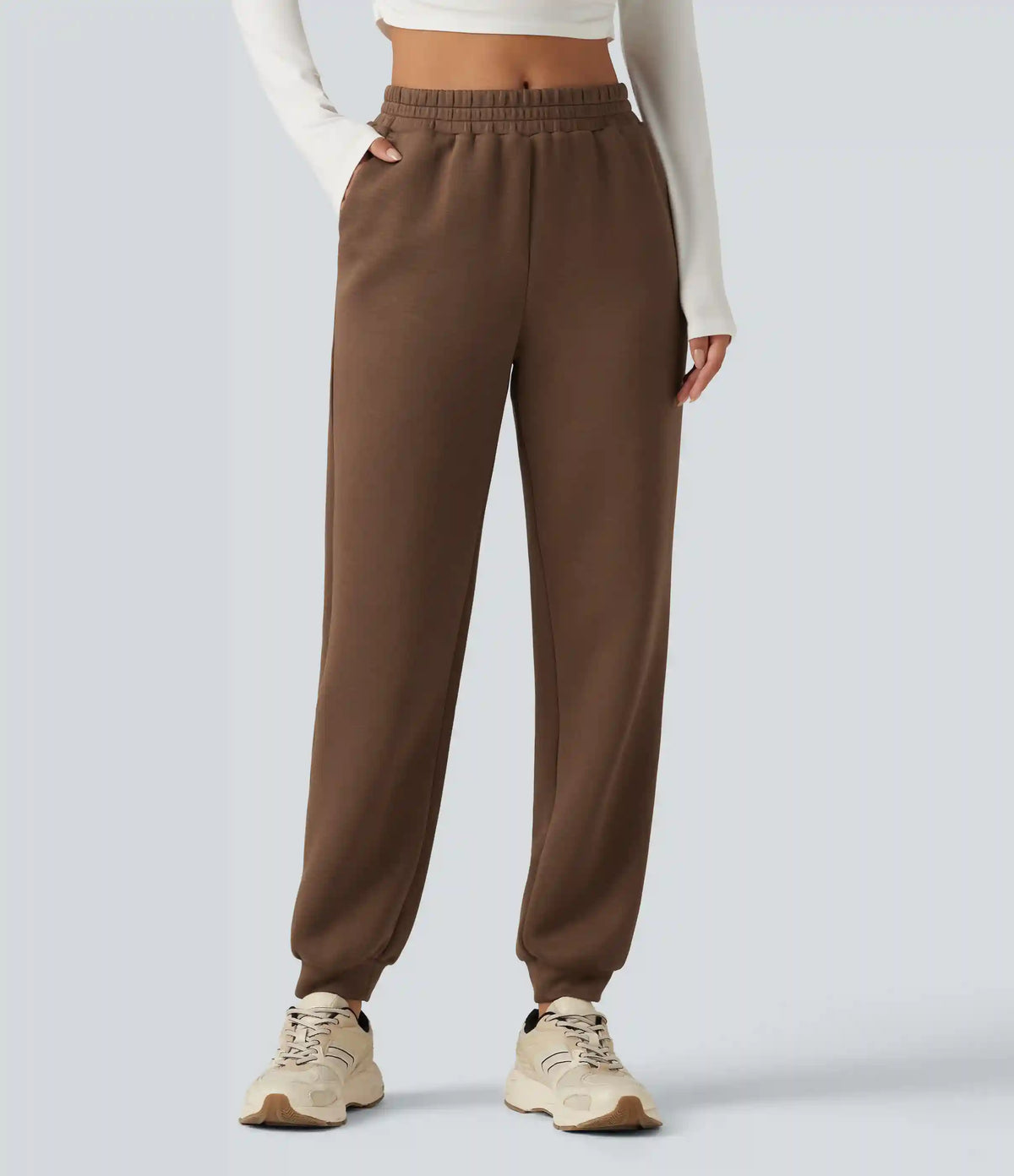 SpacerTek™ Mid Rise Tapered Casual Sweatpants with Pockets