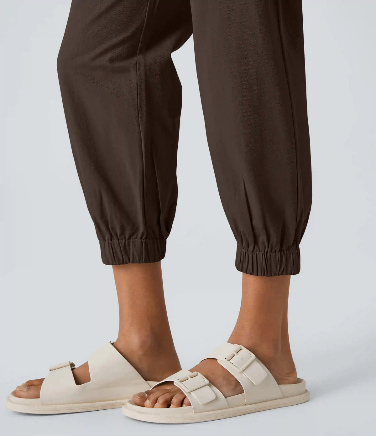 Mid Rise Casual Joggers with Pockets
