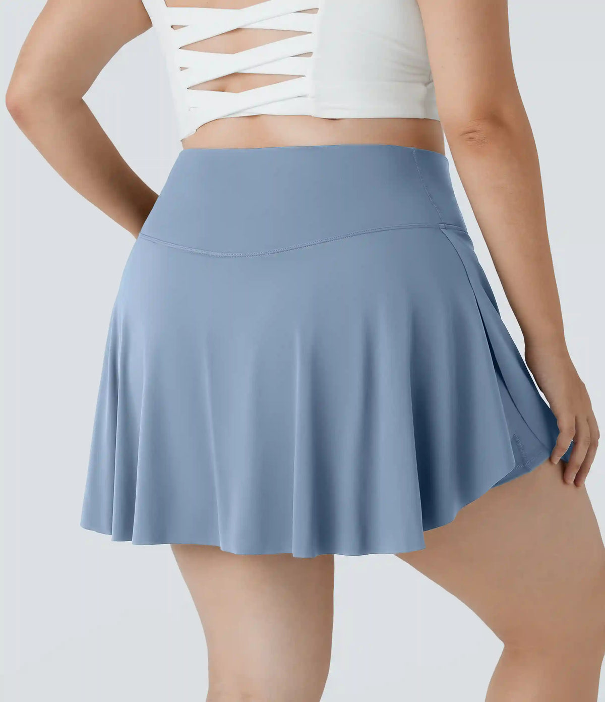 Everyday SoftlyZero™ Airy Crossover Pocket 2-in-1 InstantCool Tennis Plus Size Skirt-Lucid