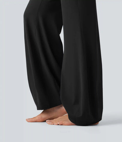 SoftlyZero™ Crossover High Waisted Dance Balloon Joggers with Pockets