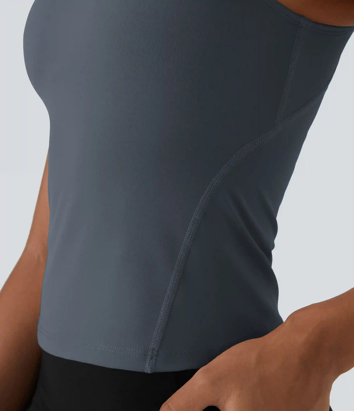 SoftlyZero™ Plush Padded V Neck Plain Tank Top