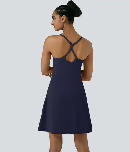 SoftlyZero™ Airy Cut Out 2-in-1 Pocket InstantCool Longer Active Dress