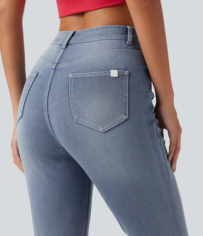 Halara Flex™ High Waisted Split Capri Casual Slim Jeans with Pockets