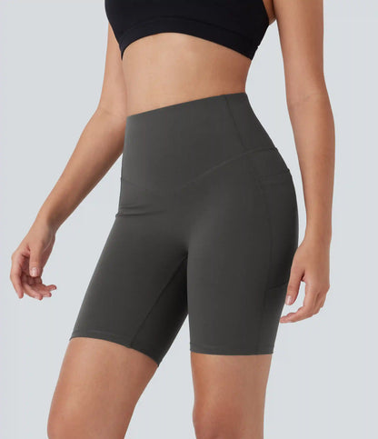 Halara UltraSculpt™ High Waisted Butt Lifting Tummy Control Pocket Shaping Training Biker Shorts 7''