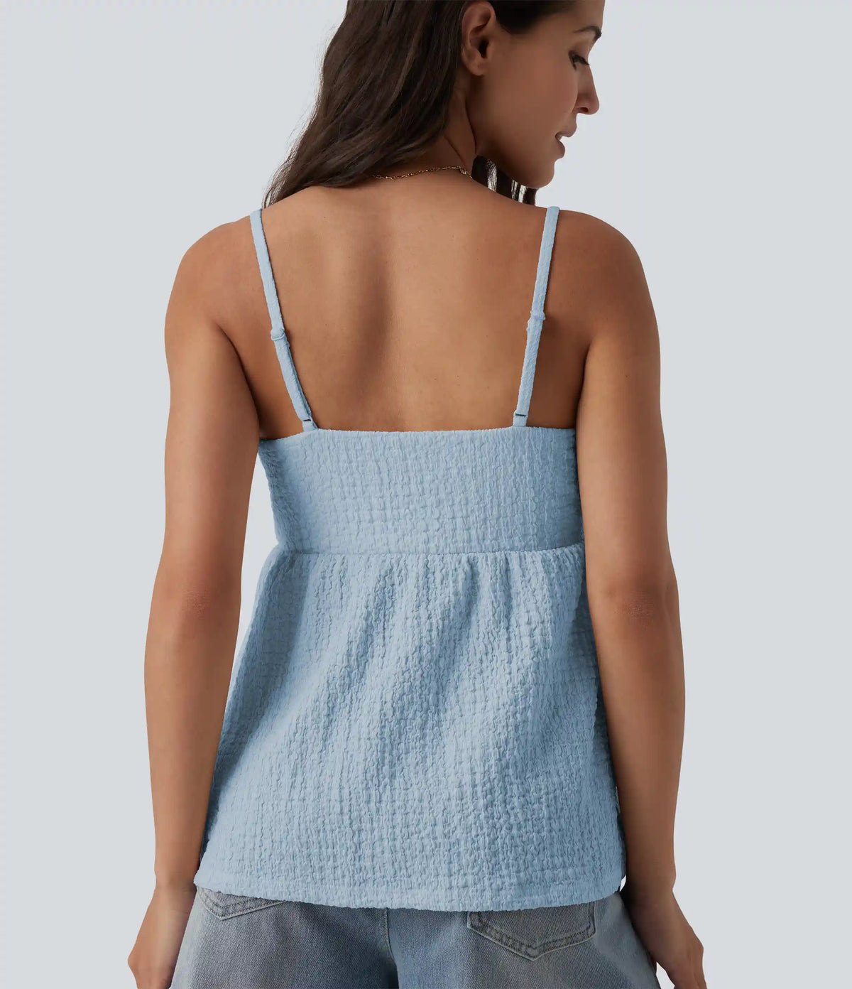 Built-in Bra V Neck Tank Top