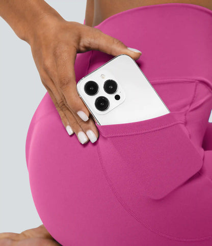 SoftlyZero™ Crossover Pocket Plain Leggings