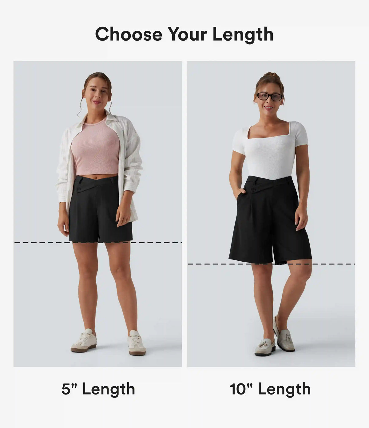 Asymmetric Mid Rise Waffle Work Baggy Shorts 5'' with Pockets