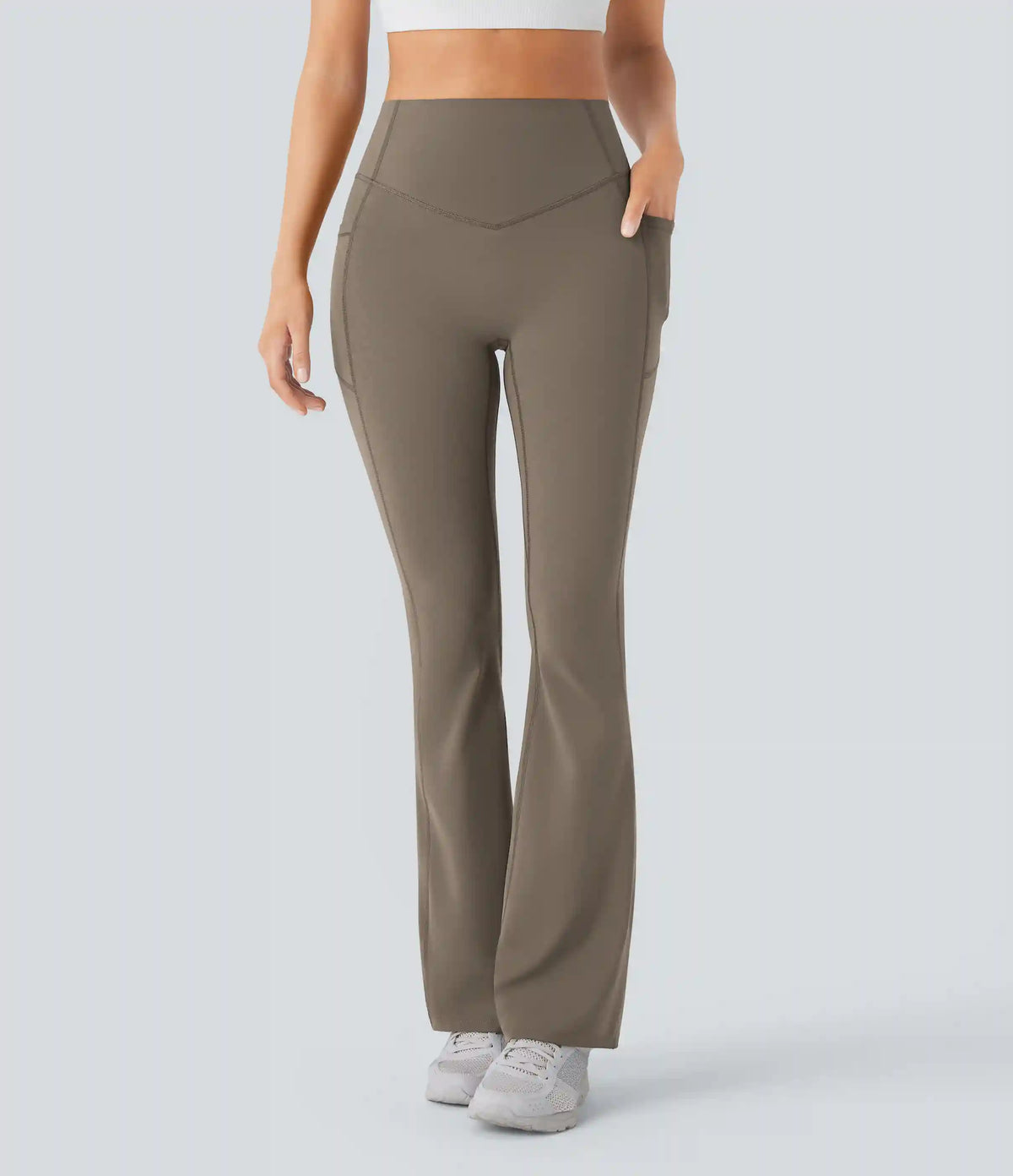 Halara UltraSculpt™ High Waisted Scrunch Butt Lifting Tummy Control Pocket Shaping Yoga Bootcut Leggings