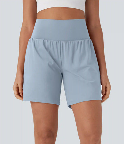 SoftlyZero™ Airy Super High Waisted 2-in-1 InstantCool Yoga Shorts 7" with Pockets